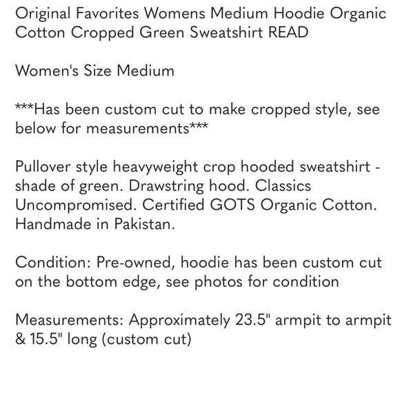 Original Favorites organic cotton custom crop hoodie - Picture 8 of 8
